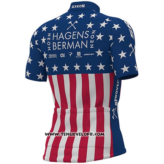 2019 Maillot Ciclismo Androni Giocattoli Champion Etats Unis Manches Courtes et Cuissard